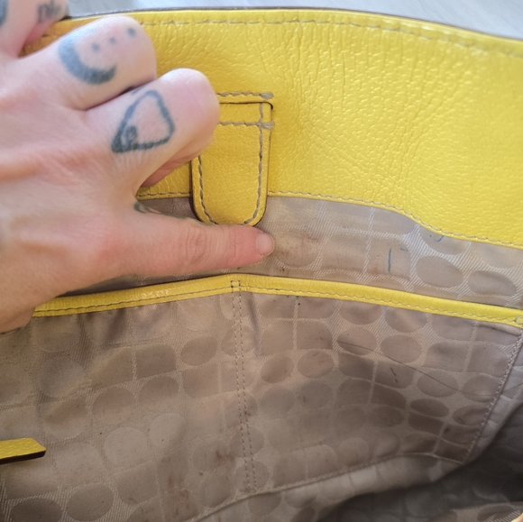 Kate Spade | Maryanne dandelion yellow leather preppy medium shoulder bag purse - Picture 11 of 16